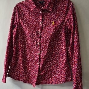 U.S. Polo Assn. Red and Blue Patterned Button Down Shirt